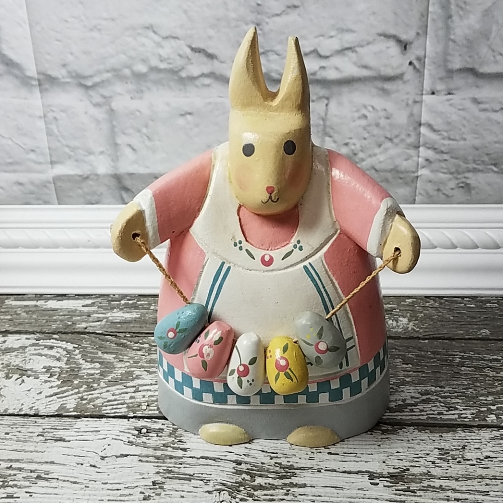 RARE Wooden Mother Bunny Rabbit figure Midwest Cannon - Picture 2 of 5